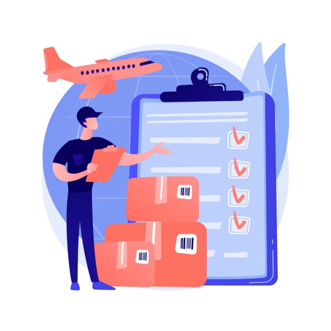 Customs clearance abstract concept vector illustration.